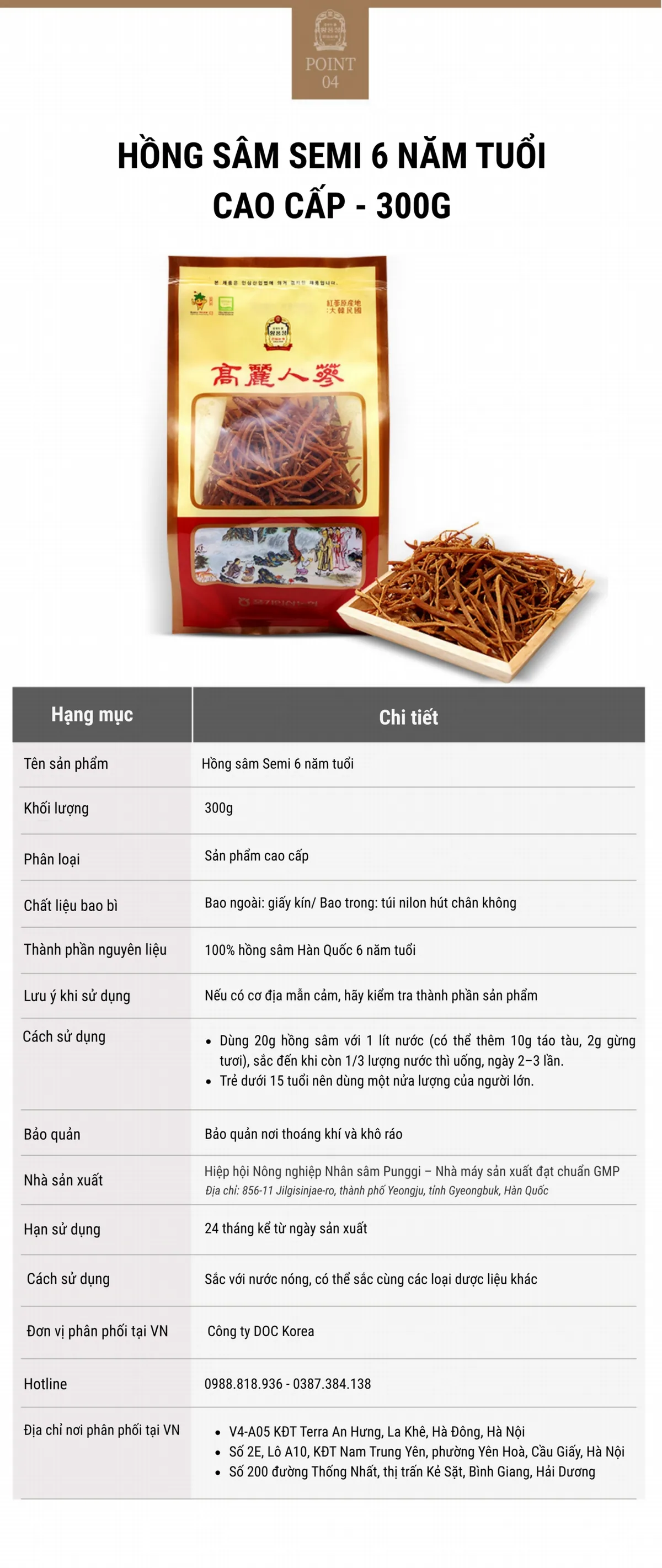 Rễ Hồng Sâm SEMI 6 Năm Tuổi - chi tiết 6